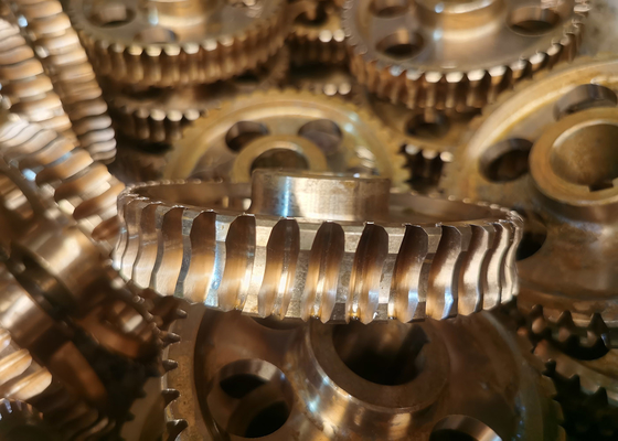 La ruota fusa dell'ingranaggio a vite di Tin Bronze Worm Shaft And ha messo i pezzi di ricambio della trasmissione